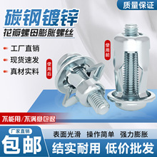 花瓣螺母膨胀螺丝灯笼型螺母固定铁皮车牌螺丝中空壁虎空心拉铆母