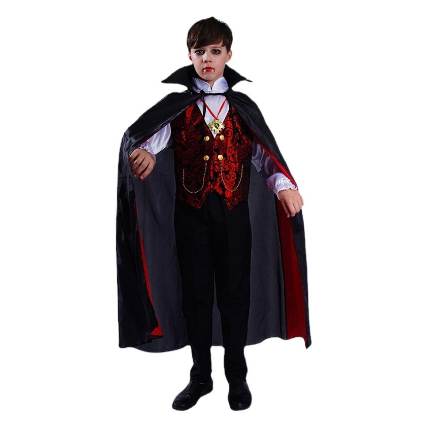Niño pequeño de Halloween vampiro partido traje niño vampiro juego de rol etapa traje de cosplay