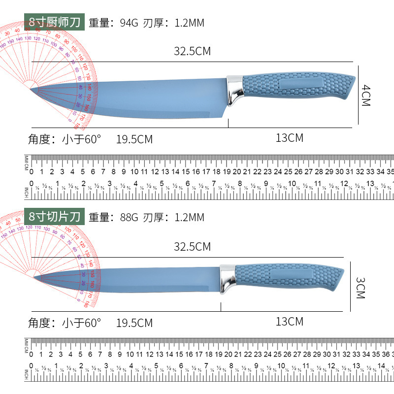 Fábrica de acero inoxidable cuchillo de cocina conjunto de regalo cuchillo caja de regalo