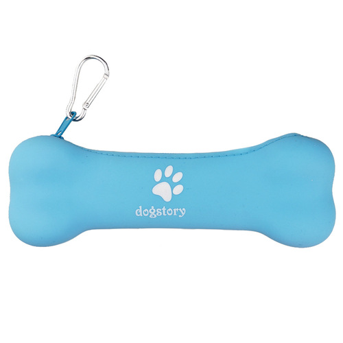 Going out storage bag silicone snack bag pet dog training cat and dog portable leash chest waist bag outdoor hanging buckle