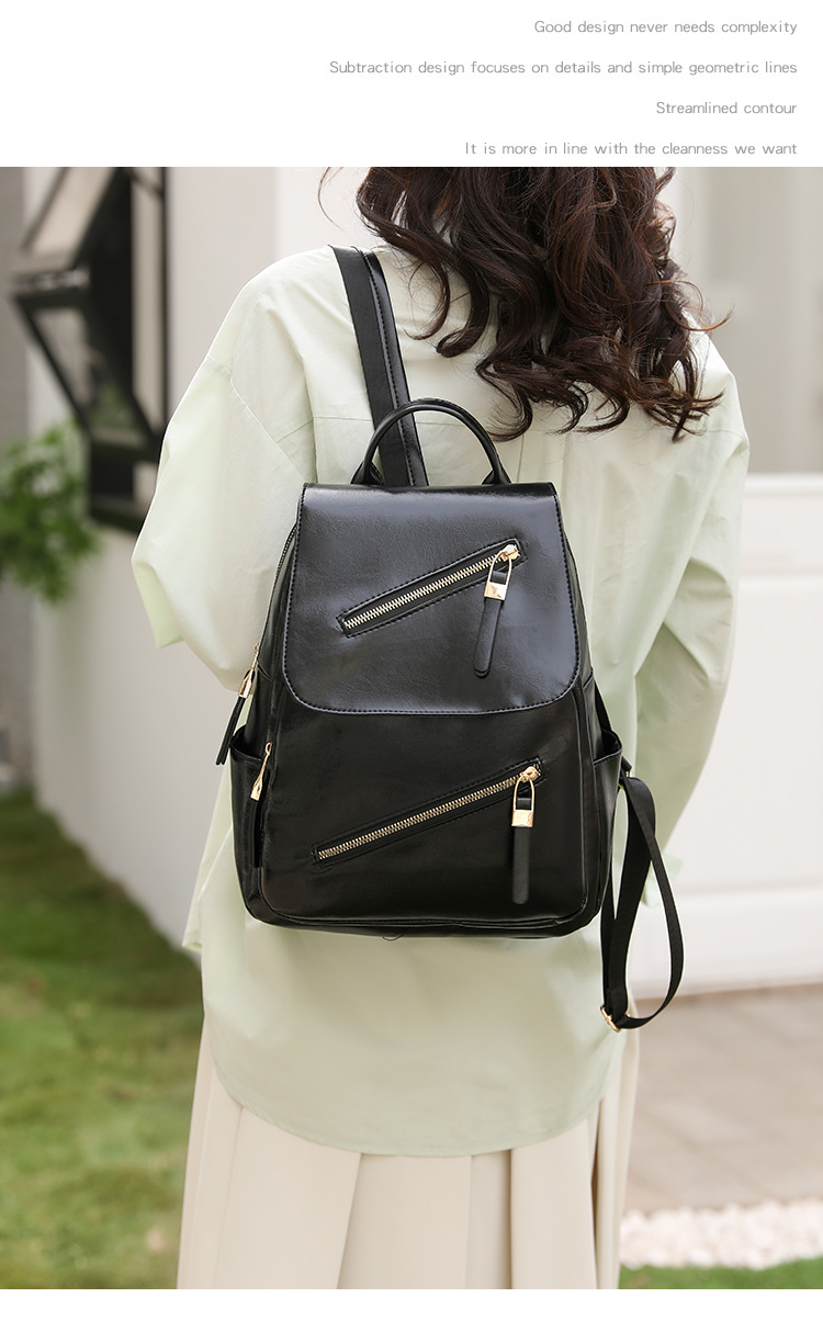 Solid Color Casual Daily Women's Backpack display picture 1