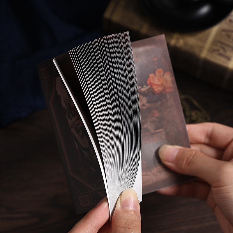 Cuaderno de notas de flores no pegajosas, papel DIY, cuentas de mano, material de fondo de paisaje, papel de notas