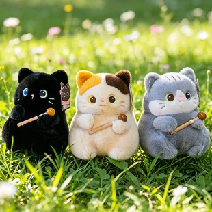 Мягкая игрушка-кот с озвучкой настольный талисман