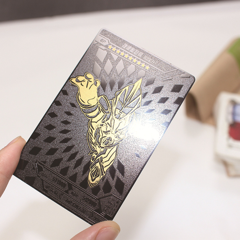 游戏金属卡片磨砂底彩印图案自定义内容印刷哑黑精美丝印工艺