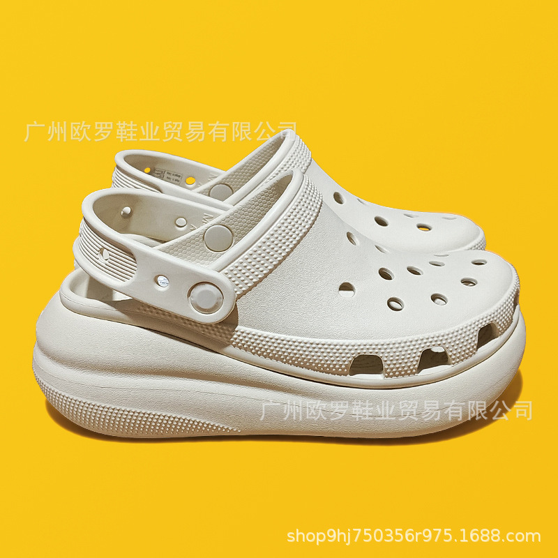 Puff Clog Shoes for Women, Thick-Soled Height-Increasing Beach Shoes, Non-Slip Soft-Soled Slippers, Cloud Clog Outdoor Sandals