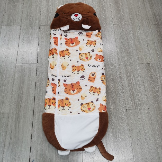Bebé anti-kick edredón niños sobre bolsa de dormir de dibujos animados de una pieza plegable almohada niños camping saco de dormir camping
