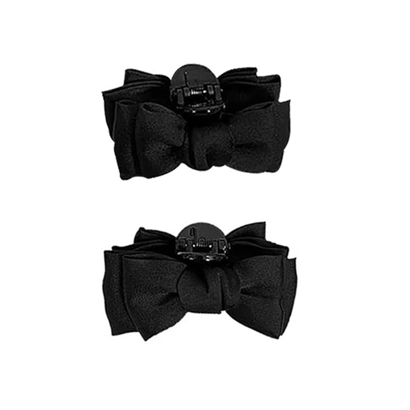 【1ペア】エルフ耳型リボングリッパー プリンセスヘッドサイドヘアグリッパー トップクリップ 前髪クリップ 頭頂部を高めるヘアピン ヘアアクセサリー|undefined