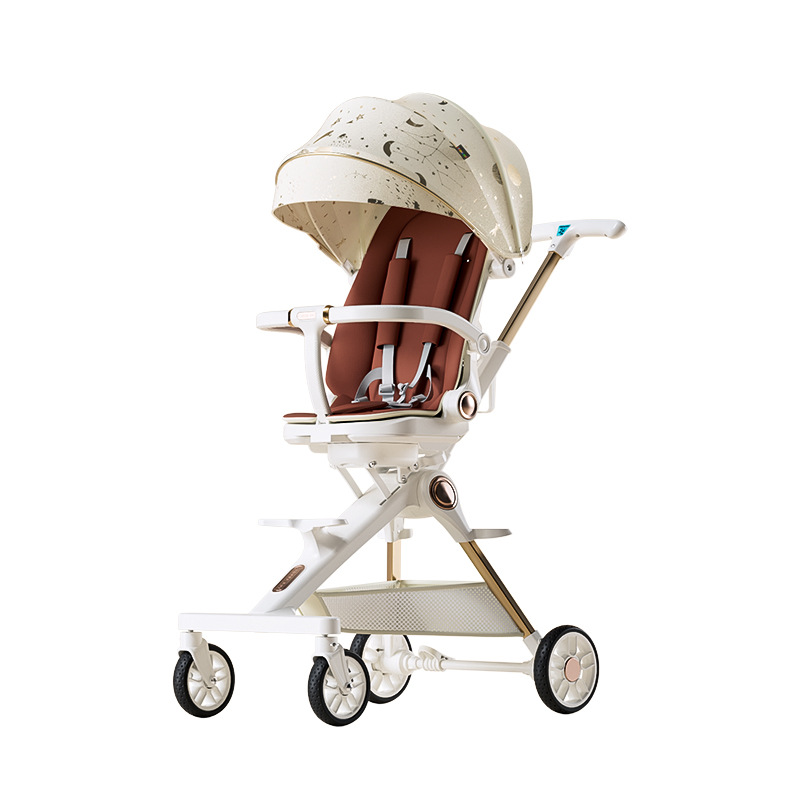 Baby walking carrinche de cuatro ruedas para niños con un solo botón para niños plegables de alta vista