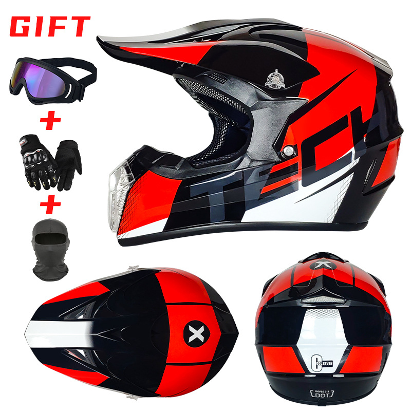 Casco de motocross, bicicleta de montaña de playa, casco completo, kart, adulto, coche de carreras para niños, casco de rally, comercio exterior, DOT