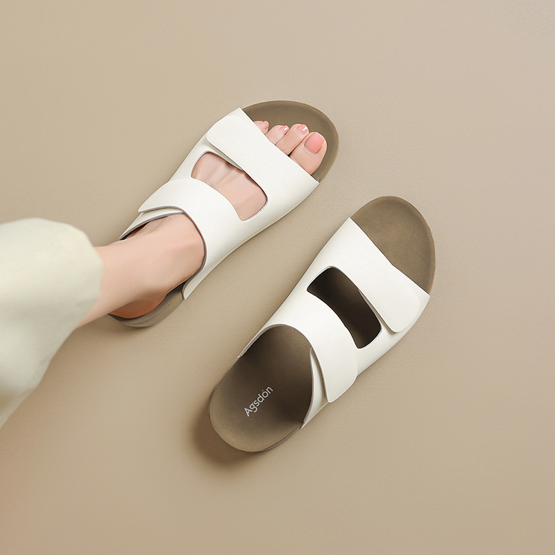 Estrictamente seleccionado Augustion Yellow Birkenstock Pantuflas para mujer 2025 nuevas sandalias de playa planas de plataforma de un pedal de verano