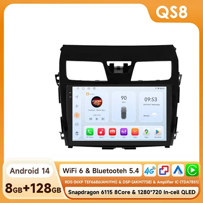 system all-in-one device with – DVD Navigation - 8128g-wifi4g-version-qualcomm-6115-carplay-octa-core-10inch-suitable-for-2013-2018-nissan-altima