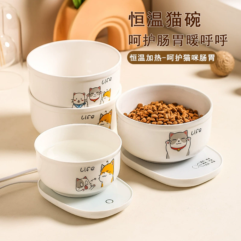 Кошачья чаша для питья с постоянной температурой Керамическая чаша для воды для собак