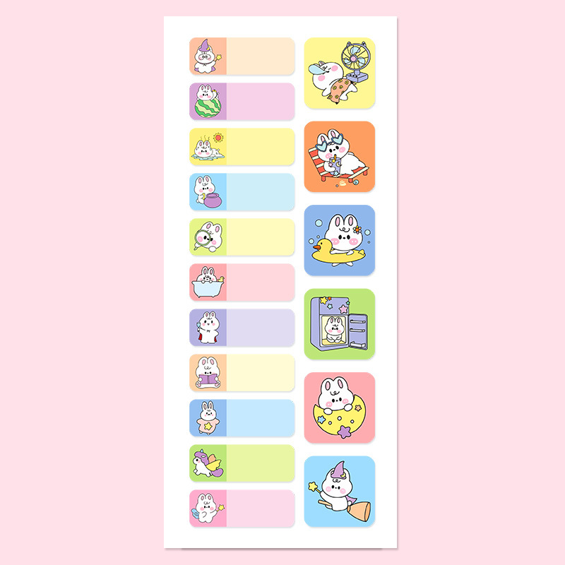 Waterproof name sticker, rabbit
