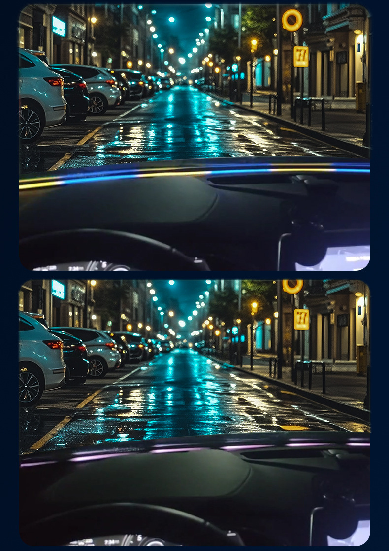 Cross-Border Popular Car Led Dashboard Silicone Ambient Light, Central Control Colorful Decorative Light, USB Front Windshield Light, No-Disassembly Required