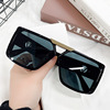 Brand fashionable sunglasses, metal retro decorations, square glasses