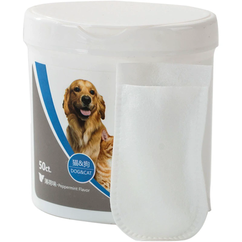 Салфетки для домашних животных NC кошачьи зубы пальцы 50 маленьких собак чистые кошки свежее дыхание для удаления камней зубного камня