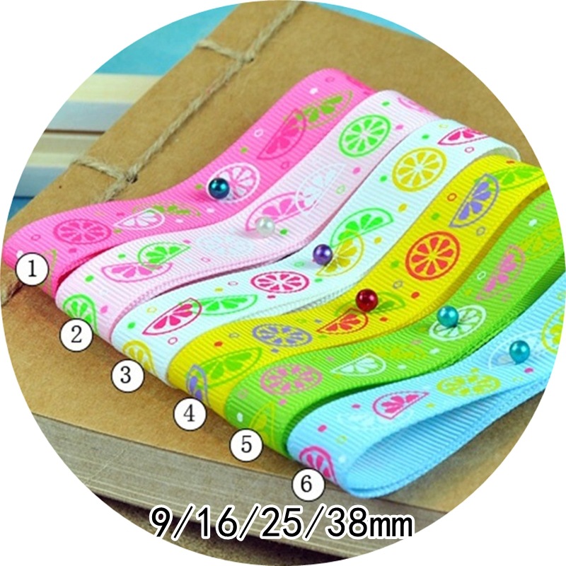 9~38mm柠檬涤纶罗纹带印花丝带 AX243姚明织带退市丝带