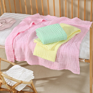 Manufacturer Wholesale Infant Cotton Bath Towels Six-Layer Washed Gauze Baby Blanket Wrap Newborn Swaddle Towel Soft Cotton