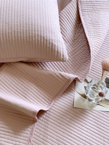 Liangpin Korean simple bed cover single piece pure cotton quilted quilted solid color thickened bed sheet three-piece set autumn and winter