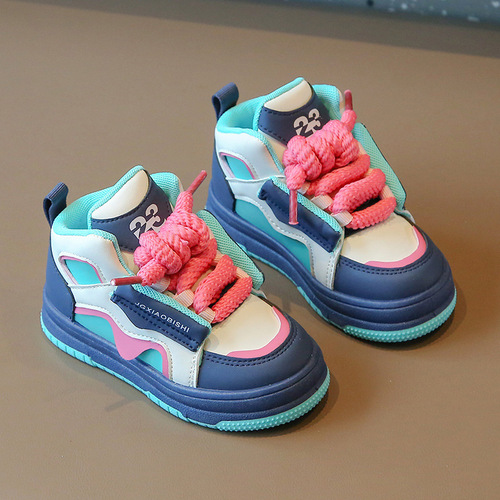 Children's Sports Shoes 2026 Spring and Autumn Boys' Casual Ankle Boots for Girls Bread Shoes Dopamine Baby Daddy Shoes