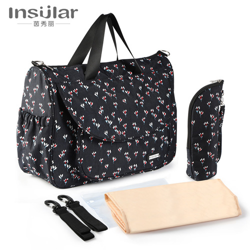 Multifunctional mommy bag, one-shoulder, cross-body, portable mother and baby bag, out-and-out bag, mommy bag, maternity bag, bottle bag, cross-border
