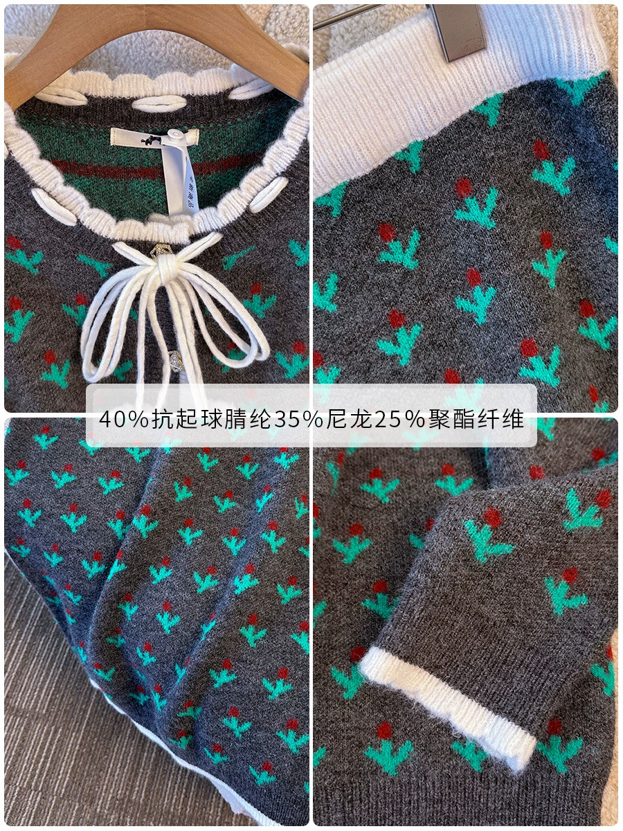 Зимний вязаный свитер для отдыха, юбка, комплект, плюс сайз
