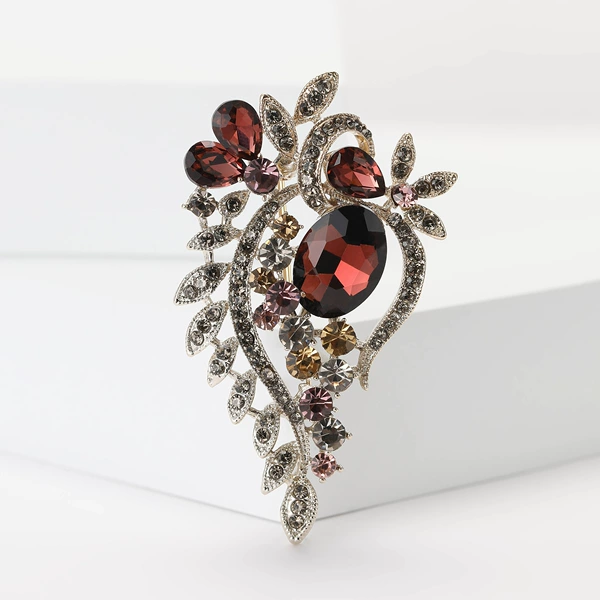 Brooch, flowered