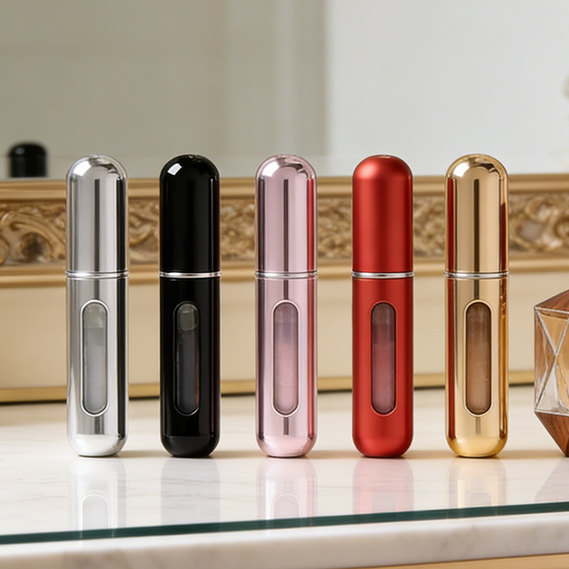 5ml Portable Cosmetic Dispensing Bottle, Self-Pumping Bottom-Fillable Perfume Spray Bottle, Small Sample Empty Bottle, Spray Bottle