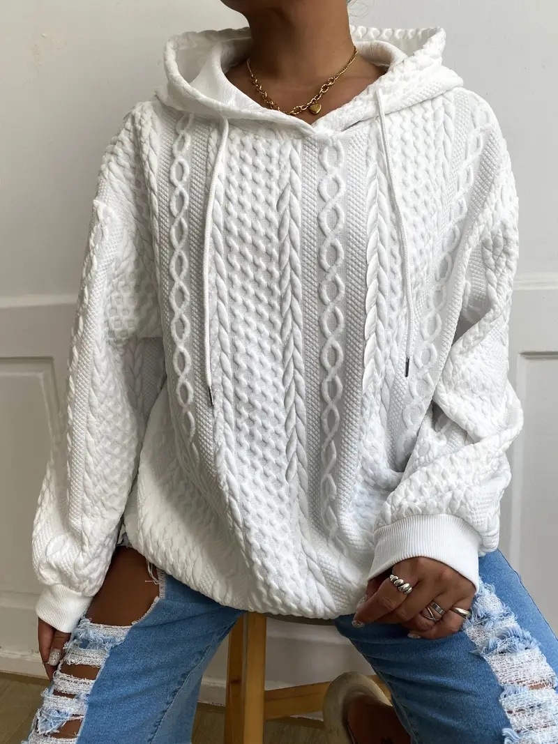 630g Weight Long Sleeve Sleeve Length Pullovers Placket Type Regular Sleeve Sleeve Type Spandex, Polyester Fabric Type Long Top Length Hoodie Tops Type Holiday, Daily Occasion Hooded Neckline Regular Fit Fit Type Solid Color Pattern Spring, Autumn Season Women's Gender Pocket Design Casual, Streetwear Style Women's Hoodies Long Sleeve Pocket Casual Streetwear Solid Color 无