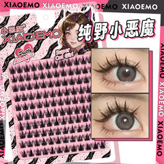 10 rows of ultra-large capacity pure wild little devil false eyelashes, thick and photogenic, mixed lazy trilogy false eyelashes