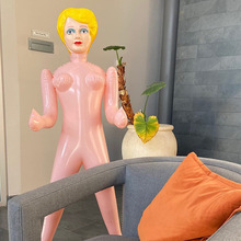 跨境加厚PVC男人女人 充气人体娃娃模特美女全身成人玩具恶搞道具