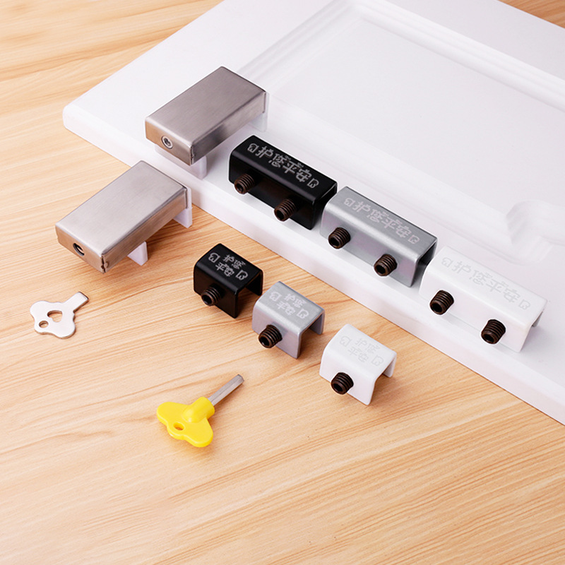 不鏽鋼窗鎖 免打孔門窗鎖推拉門鎖兒童防護安全鎖神器防盜限位器