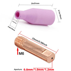 Cross-border 15AK protective mouth conductive nozzle MIG welding gun accessories protective cover 15AK conductive nozzle protective mouth 3PCS