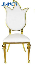 创意不锈钢椅金属餐椅欧式交圆背软包酒店椅镀金不锈钢婚礼餐椅