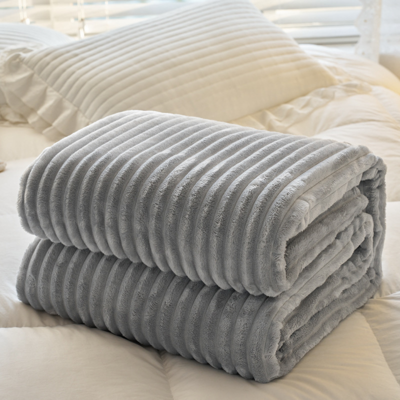 2023 nueva moda multifuncional conejo terciopelo manta conejo felpa leche terciopelo manta color sólido conejo terciopelo fábrica directa ventas