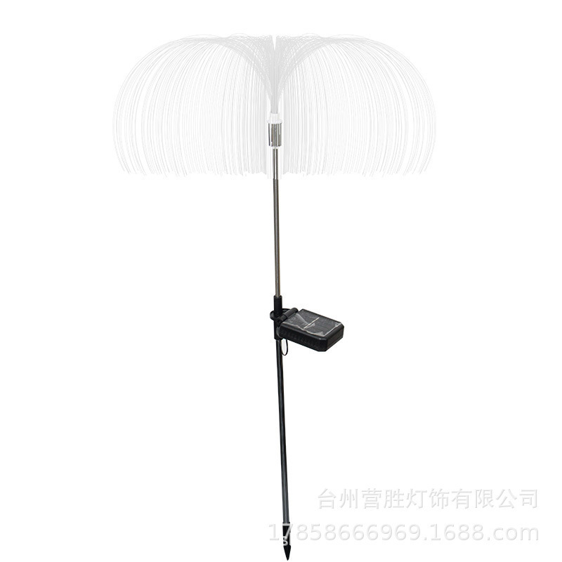 Luz solar de fibra óptica de medusas colorida lámpara de jardín al aire libre jardín villa lámpara de césped lámpara de decoración lámpara de paisaje