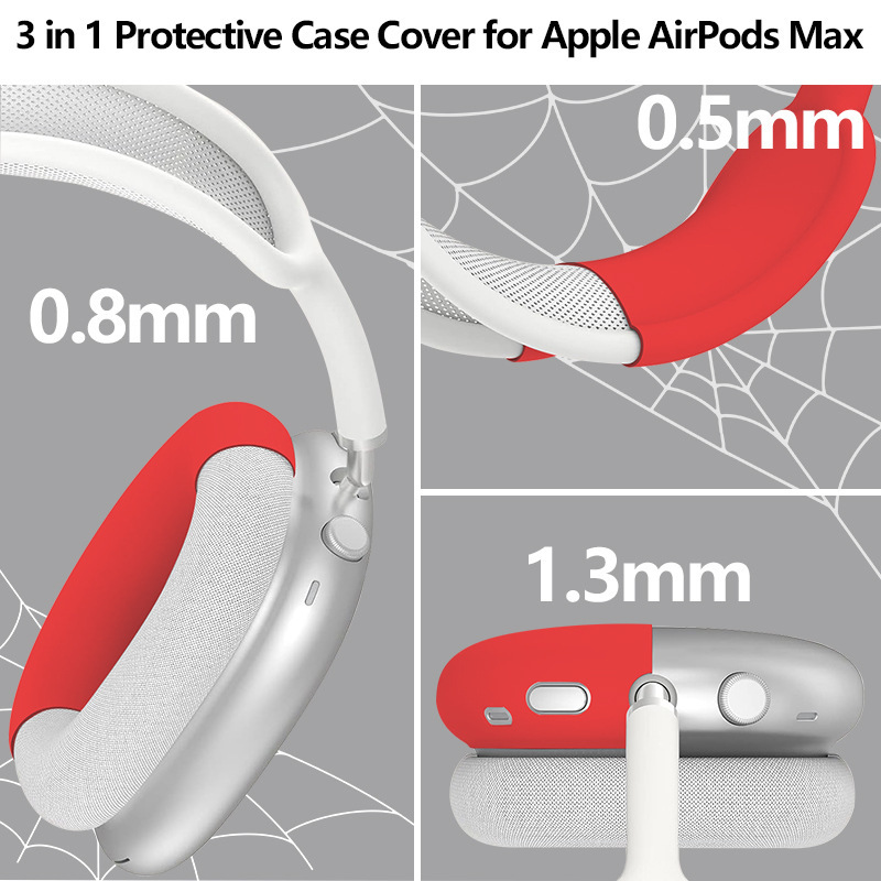 Apple airpodsmax ヘッドフォンシェル、シリコンイヤーマフ保護カバー、落下防止、傷防止、つや消しの質感、高級感に適しています。|undefined