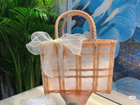 756g Weight Open Closure Type Double Handle Strap Type Handbag Bags Type Holiday, Travel Occasion PVC Material Plaid Pattern All Seasons Season Women's Gender Cute, Vacation Style Square Shape Large Size Women's Cute Vacation Plaid PVC Shopping Bags 20