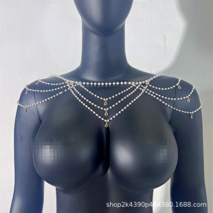European and American Explosions Cross-border Waist Chain Shiny Rhinestone Tassel Sexy Body Chain Bikini Beach Internet Celebrity Same Accessories