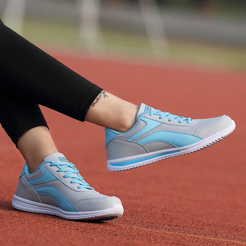 Damen-Laufschuhe, Lederschuhe, Tennisschuhe, Sneakers, Mesh, Fußgewölbeunterstützung, Stoßdämpfung, leicht zu reinigende Schuhe_voghion.com