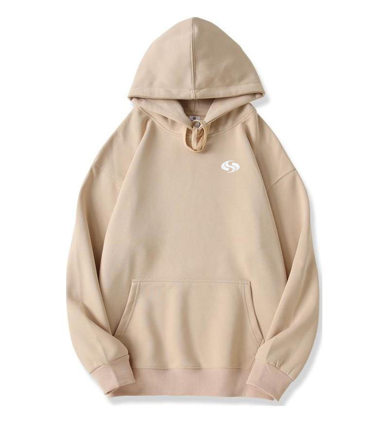 Men's Clothing 400G Silver Fox Fleece Fleece Lined Sweatshirt, Long Sleeved, Fleece Lined, Drop Shoulder, Hooded, 8S Pattern, Autumn/winter Style._voghion.com