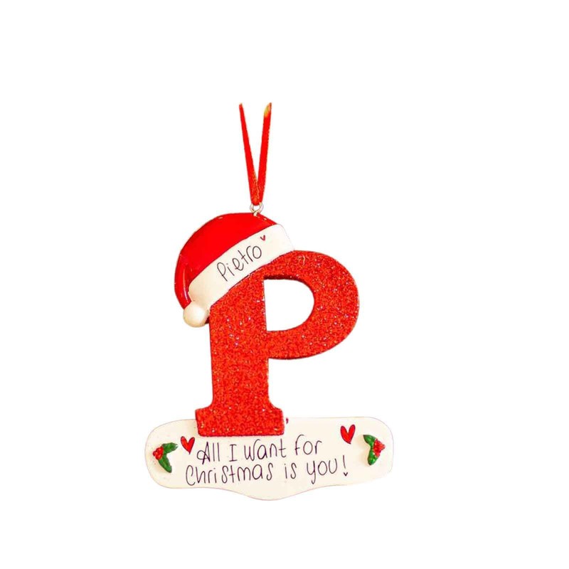 スポットクロスボーダークリスマスクリエイティブクリスマス帽子26英字装飾クリスマスツリー祝福アクリルペンダント|undefined