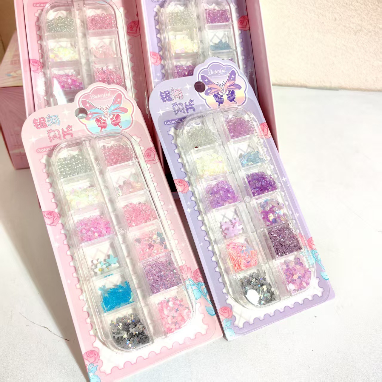 Nueva colección Galaxy flash serie de muchas chicas de ensueño corazón pequeño maquillaje delicado diafragma accesorios hechos a mano