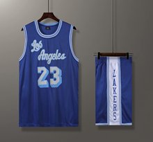 湖人复古版8号23号24号篮球服套装男比赛训练队服球衣L-5XL