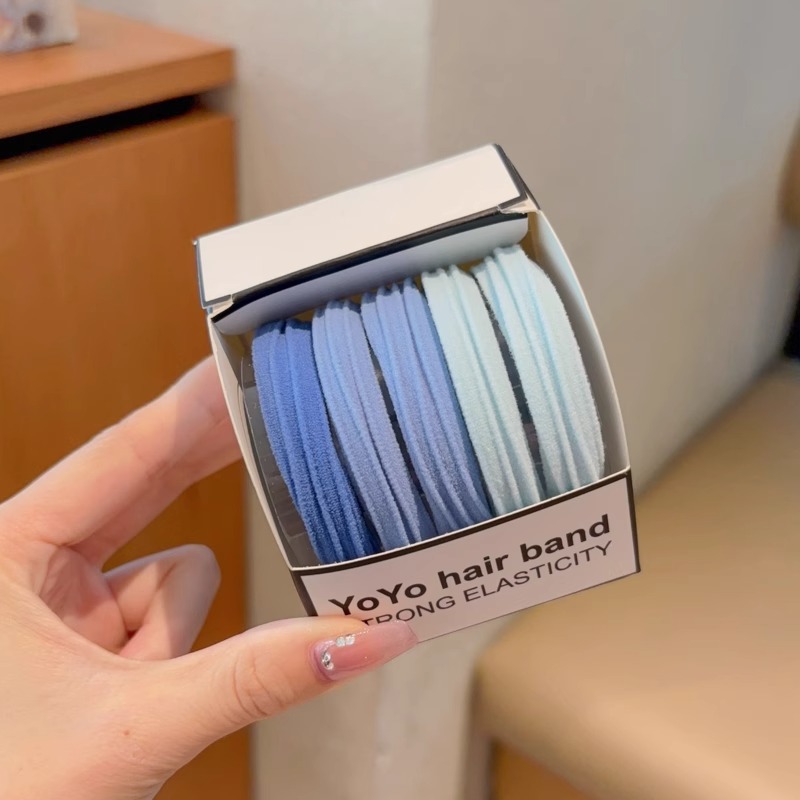 Corea del Sur de alta elasticidad sin costura correa de goma mujer de verano anillo de cabello tocado de cabello no lesionar el cabello no marcas de cabello