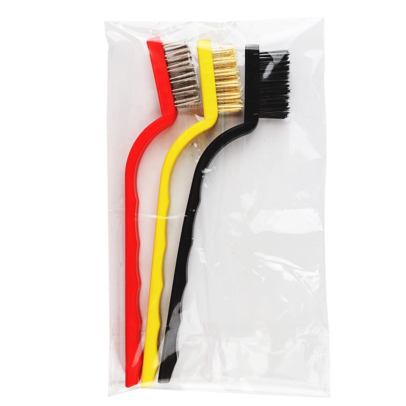 Japanese-Style Gas Stove Cleaning Brush Set Kitchen Supplies Range Hood Stove Cleaning Tool Steel Wire Small Wholesale