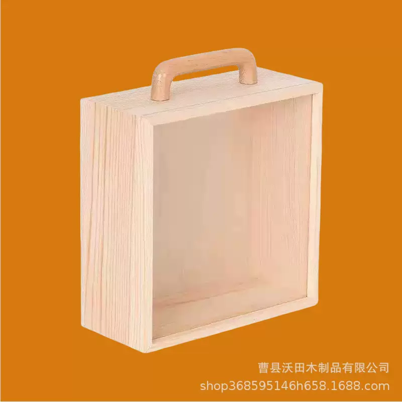 喜糖盒高档透明亚克力盖结婚回礼伴娘礼品礼盒木质手提伴手礼木盒