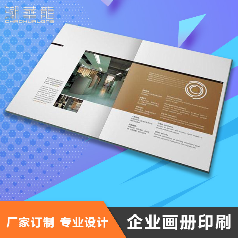 企业宣传画册印刷制作说明书折页单页彩印汕头印刷厂广告精装彩页