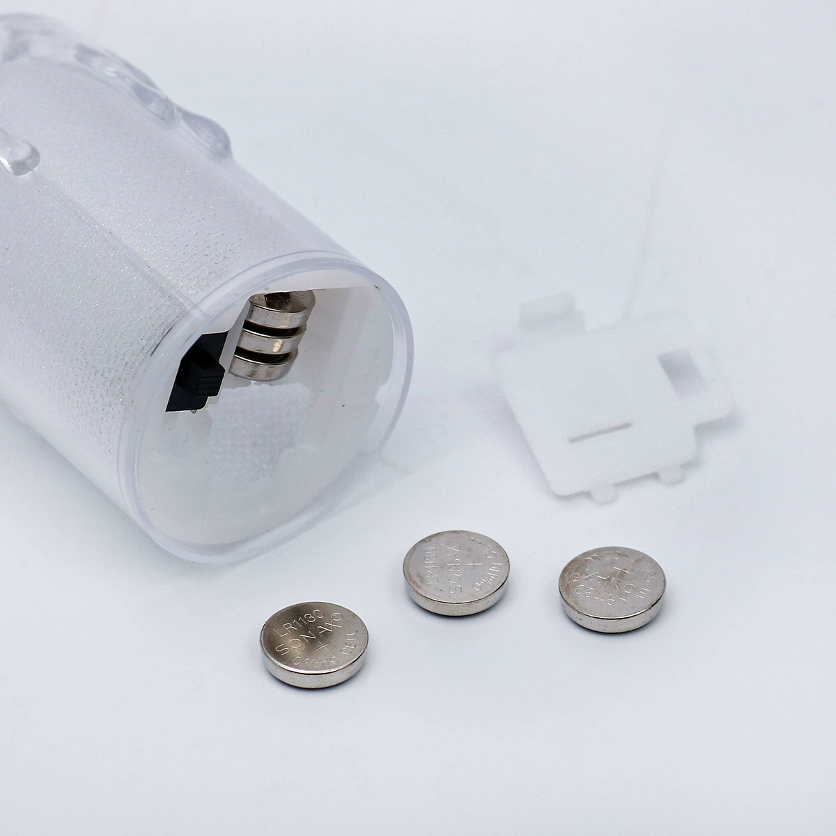 LED Mini Electronic Candle Light, Transparent Shell, Multiple Sizes & Set Options