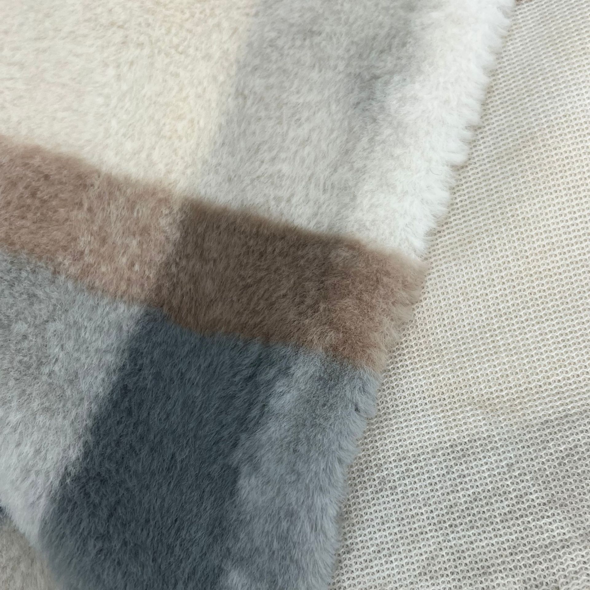 Impresión a cuadros británica de piel de conejo estampado a cuadros de piel de conejo tela de piel de conejo ropa equipaje juguetes de peluche tela